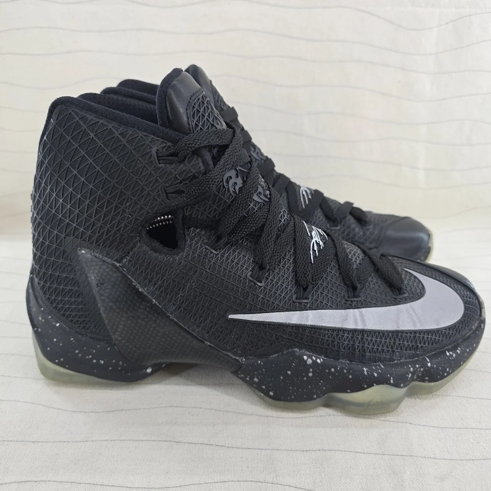Nike Mens LeBron 13 Elite High Black Basketball Shoes Sneakers 831923-001 Sz 10